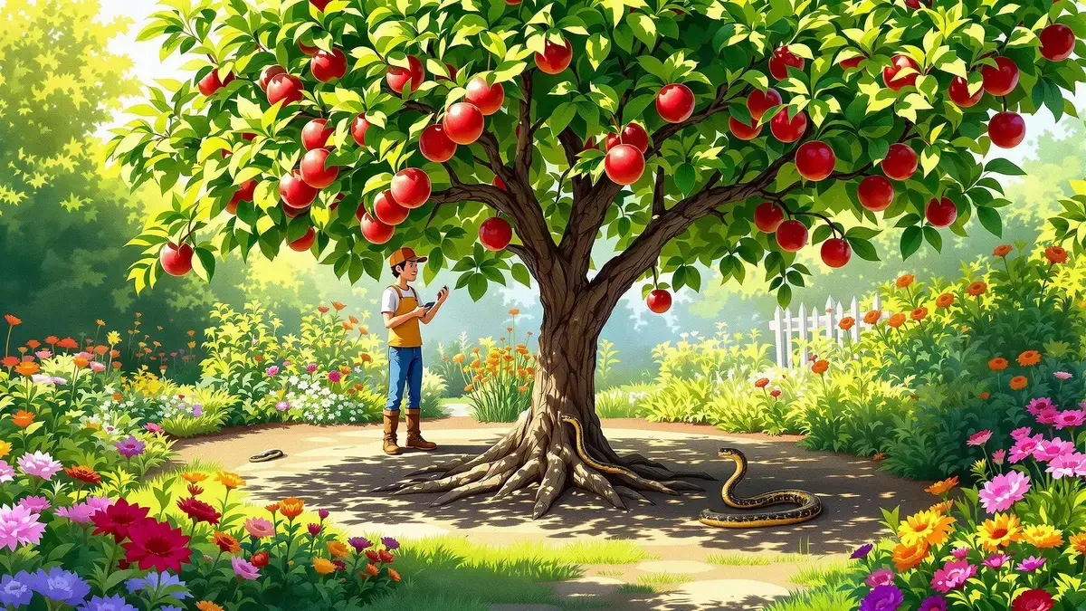 Deze veelvoorkomende fruitboom in onze tuinen kan slangen aantrekken, weet u welke?