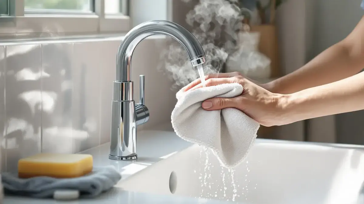 Deze tweestapsmethode van vakmensen houdt je kranen in enkele minuten vrij van kalkaanslag, zonder azijn of citroen